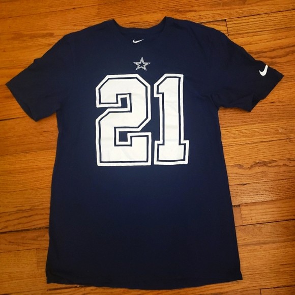 NFL Dallas Cowboys Elliot The Nike Tee dark blue and white t-shirt size medium - Picture 1 of 5